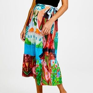 Carolina K RARE Rosa Mandolin Women’s Maxi Skirt Sz S Colorful Farm to Table